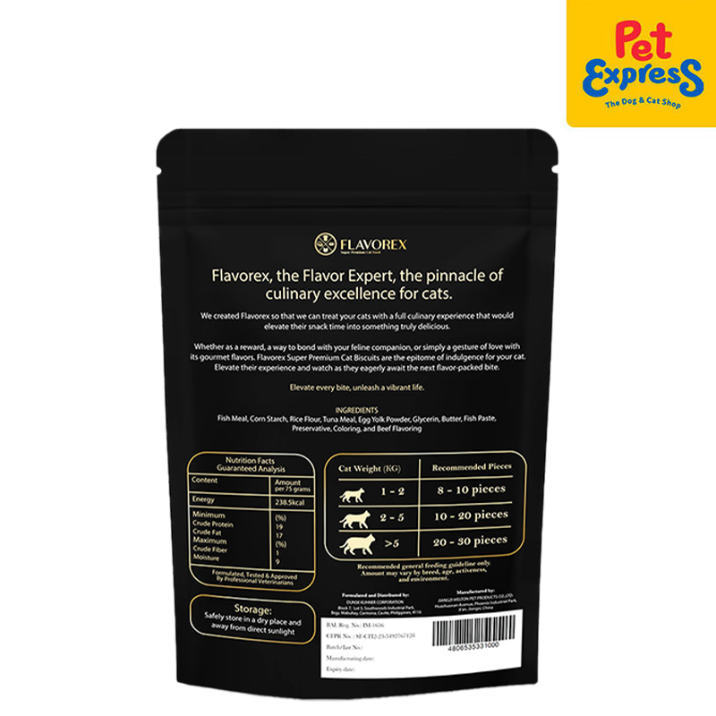 Flavorex Gourmet Biscuits Beef Cat Treats 75g