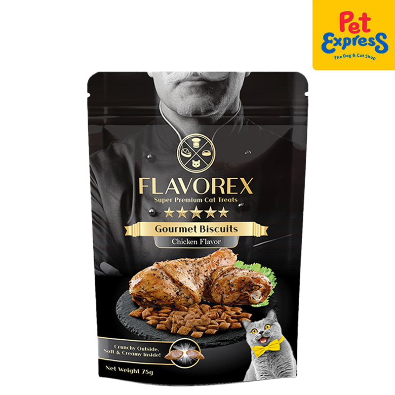 Flavorex Gourmet Biscuits Chicken Cat Treats 75g