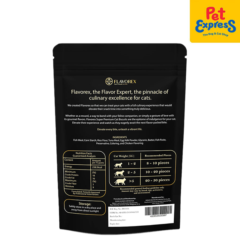 Flavorex Gourmet Biscuits Chicken Cat Treats 75g