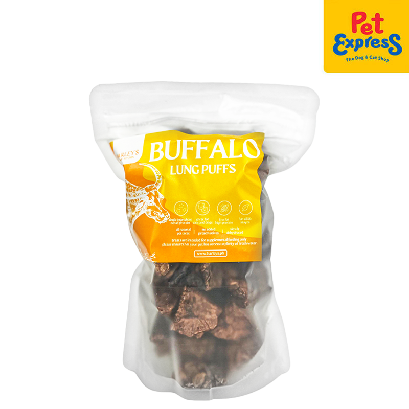 Harley's Dehydrated Buffalo Lung Puffs Dog Treats 30g