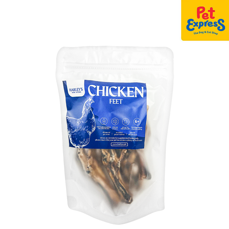 Harley's Dehydrated Chicken Feet Dog Treats 60g