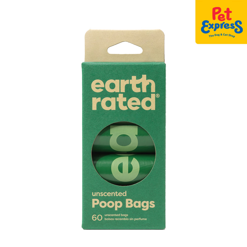 Earth Rated Poop Bags Refill Rolls Unscented 60s 9"x13"