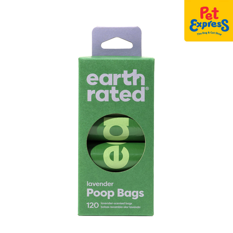 Earth Rated Poop Bags Refill Rolls Lavender 120s 9"x13"