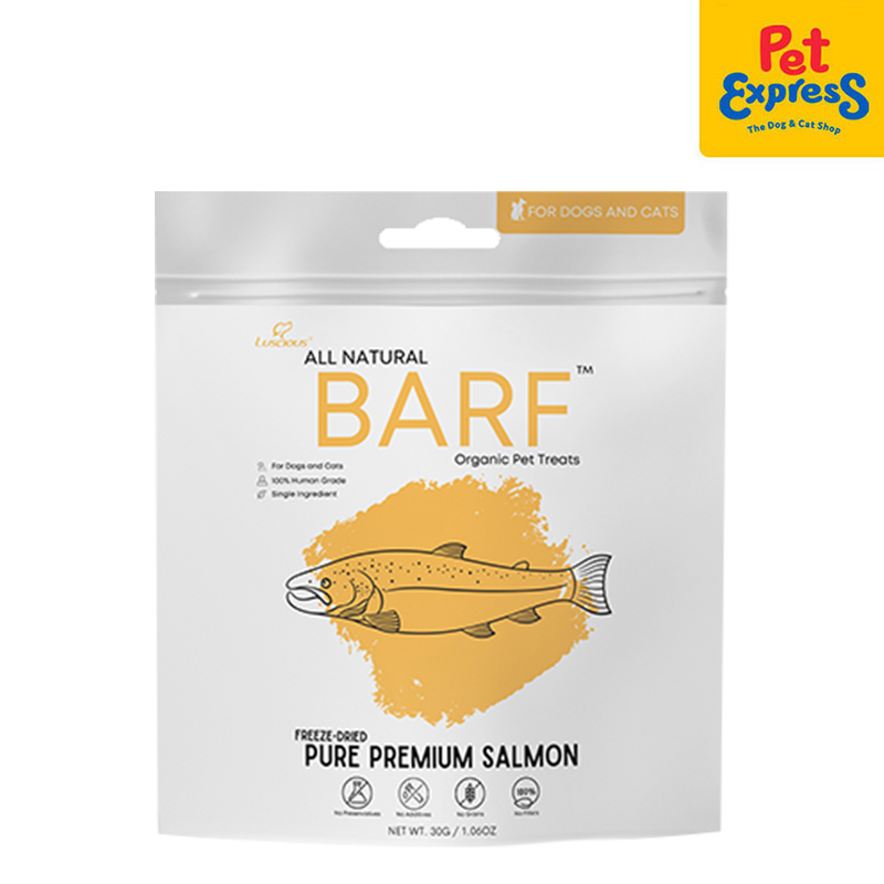 Luscious All Natural Barf Freeze Dried Premium Salmon Pet Treats 30g