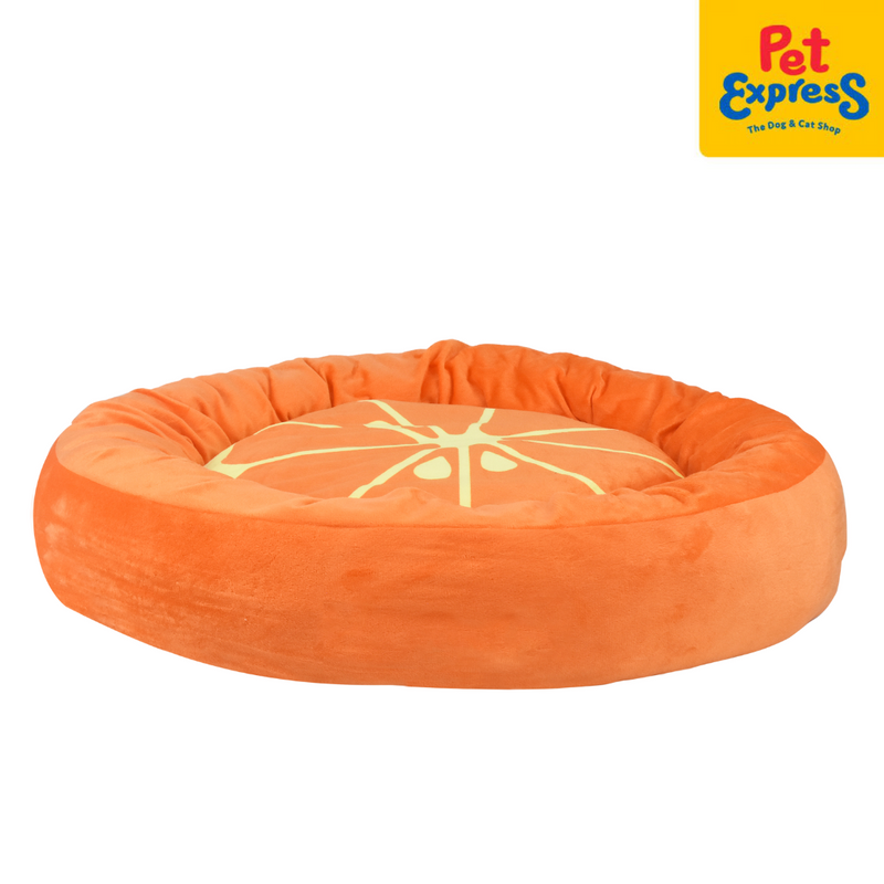 Pet Express Round Fruit Orange Pet Bed 68x10x68cm