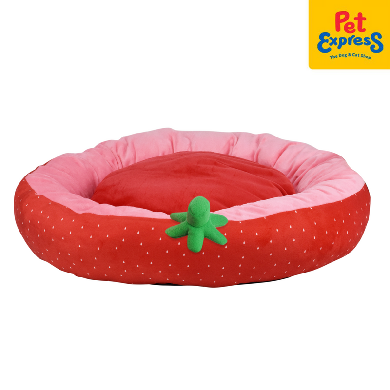 Pet Express Round Fruit Strawberry Pet Bed 68x10x68cm