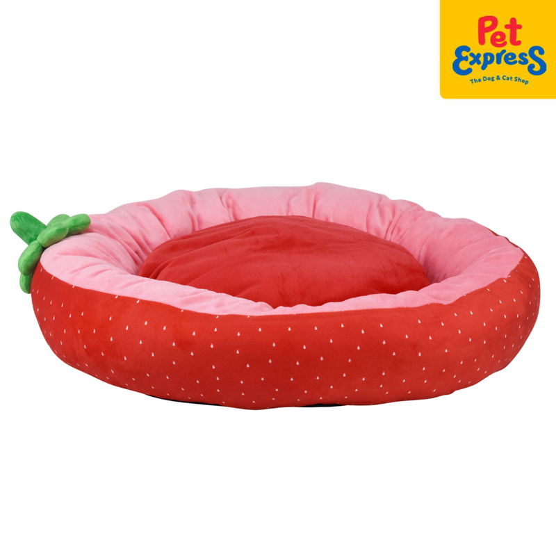 Pet Express Round Fruit Strawberry Pet Bed 68x10x68cm