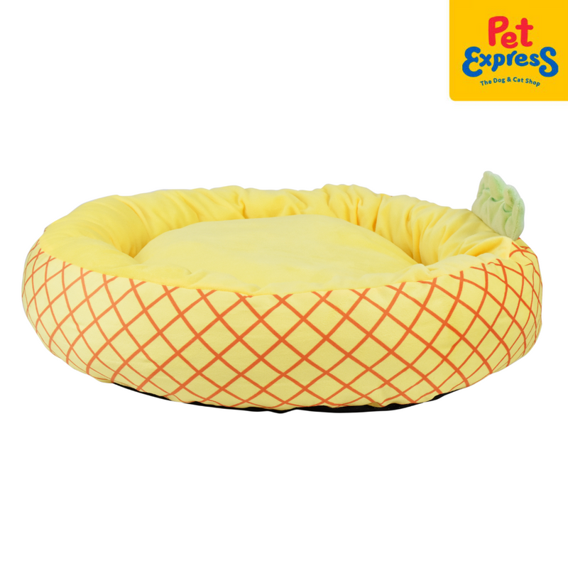 Pet Express Round Fruit Pineapple Pet Bed 68x10x68cm