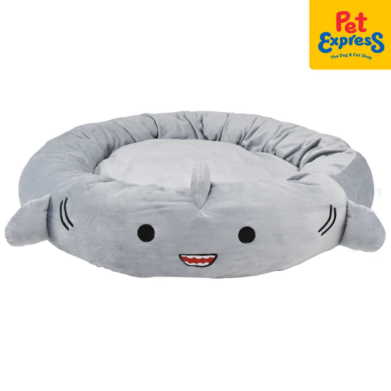 Pet Express Round Animal Shark Pet Bed 68x10x18cm