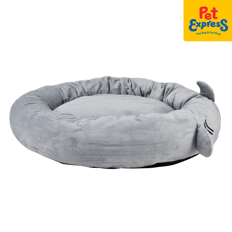 Pet Express Round Animal Shark Pet Bed 68x10x18cm