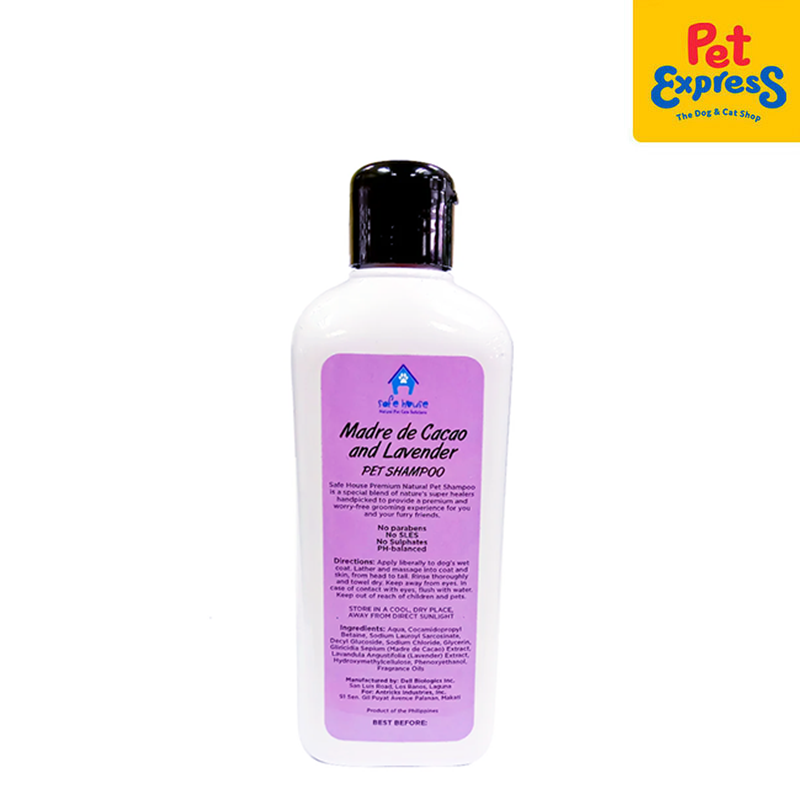 Safe House Madre de Cacao and Lavender Pet Shampoo 250ml