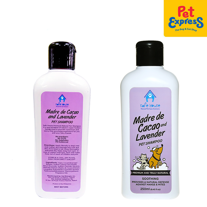 Safe House Madre de Cacao and Lavender Pet Shampoo 250ml