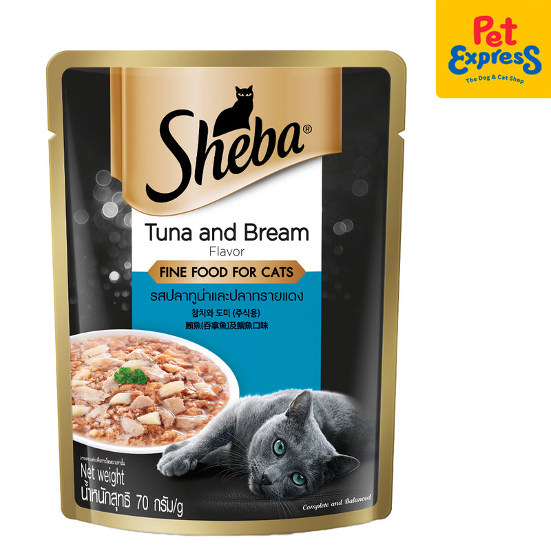 IAMS Adult Tuna and Salmon Dry Cat Food 1kg with FREE Sheba 70g