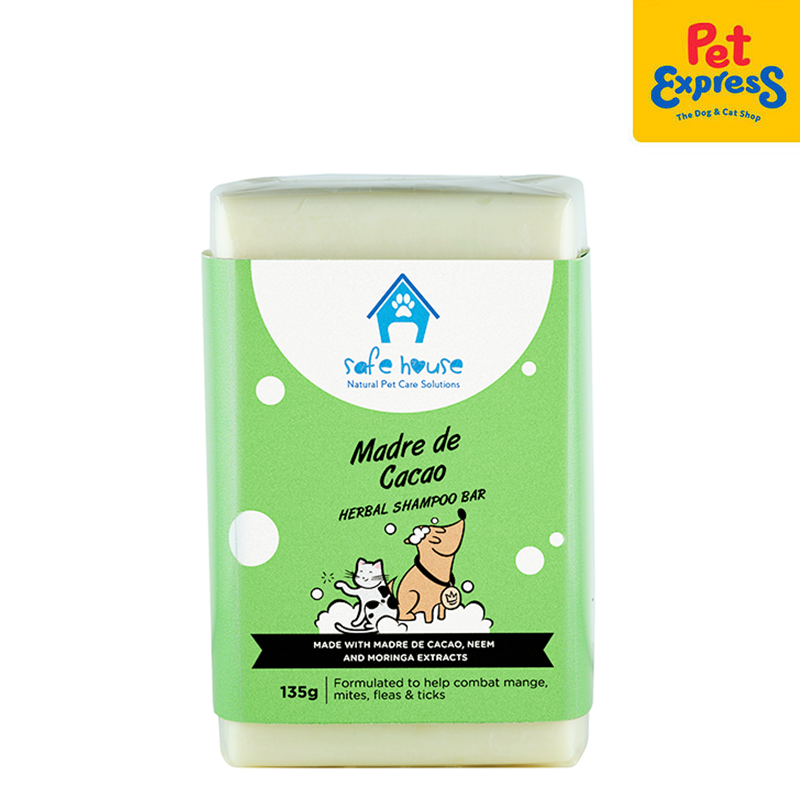 Safe House Madre de Cacao Herbal Bar Pet Shampoo 135g