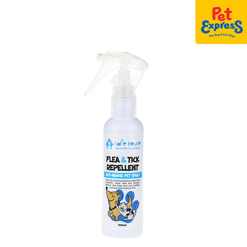 Safe House Flea and Tick Repellant, Anti Mange Pet Spray 100ml