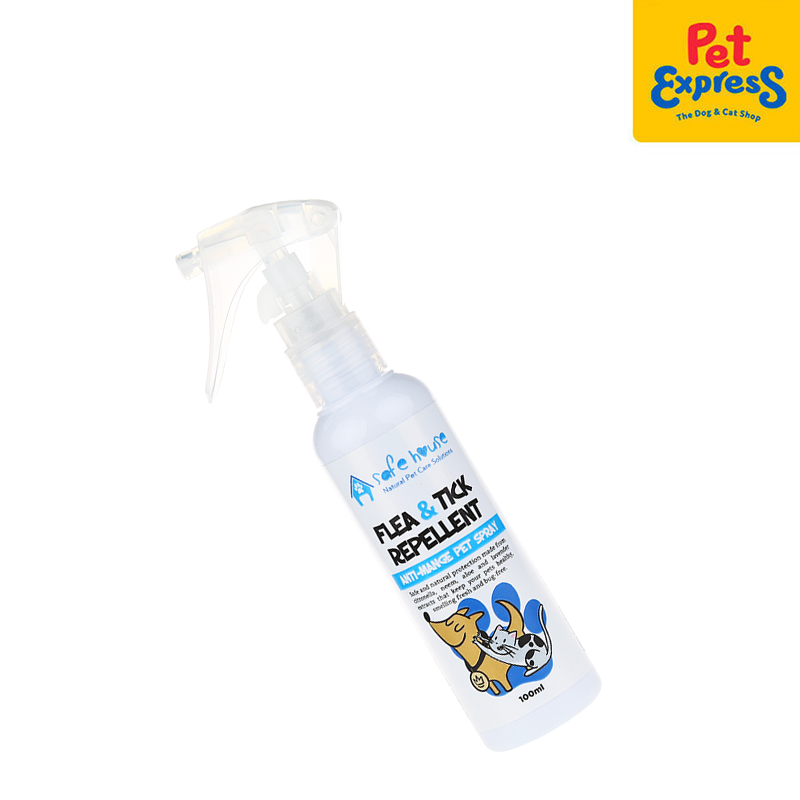 Safe House Flea and Tick Repellant, Anti Mange Pet Spray 100ml