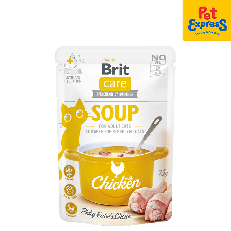 Brit Care Soup Adult Chicken Wet Cat Food 75g (15 pouches)