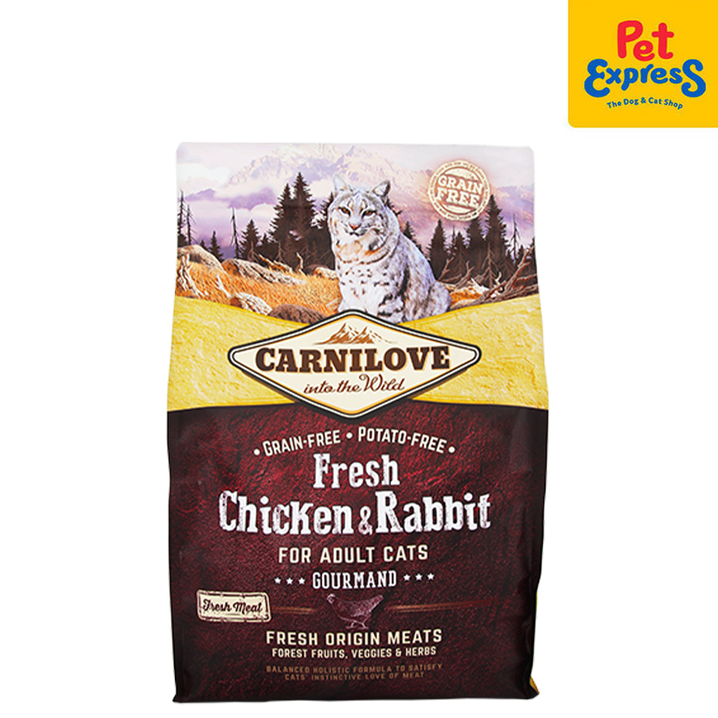 Carnilove Adult Fresh Chicken and Rabbit Dry Cat Food 2kg