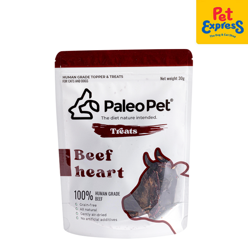 Paleo Pet Air Dried Beef Heart Dog Treats 30g