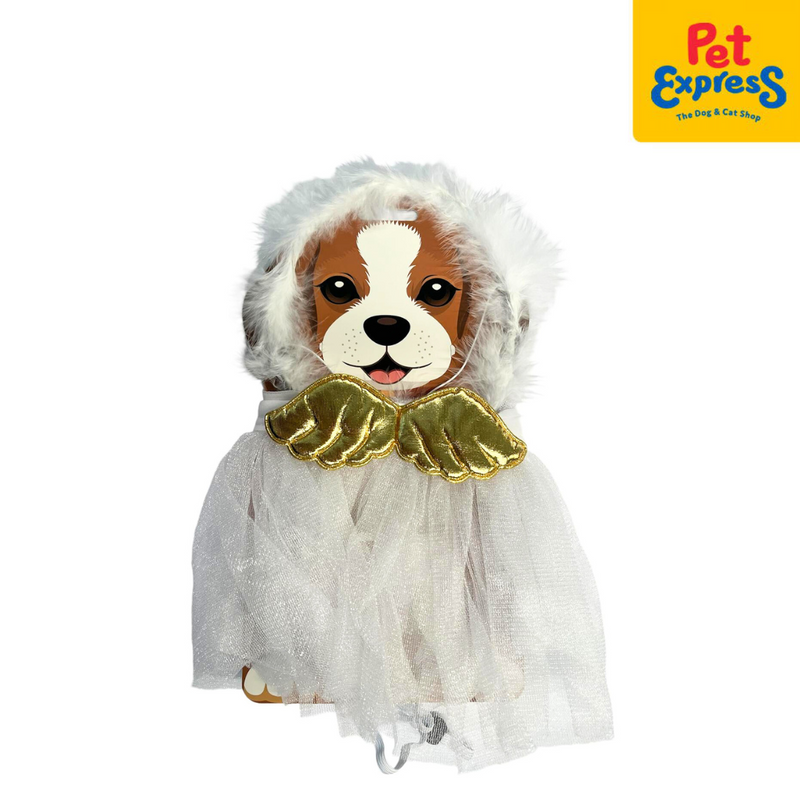 Pet Pals Angel Tutu Set Dog Costume Medium White