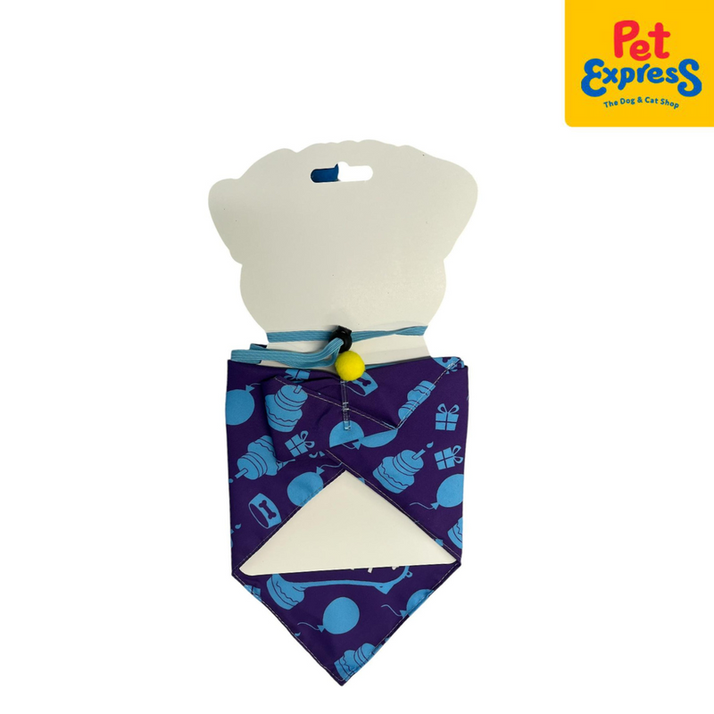 Pet Pals Birthday Bandana Boy Set Dog Costume Small Blue