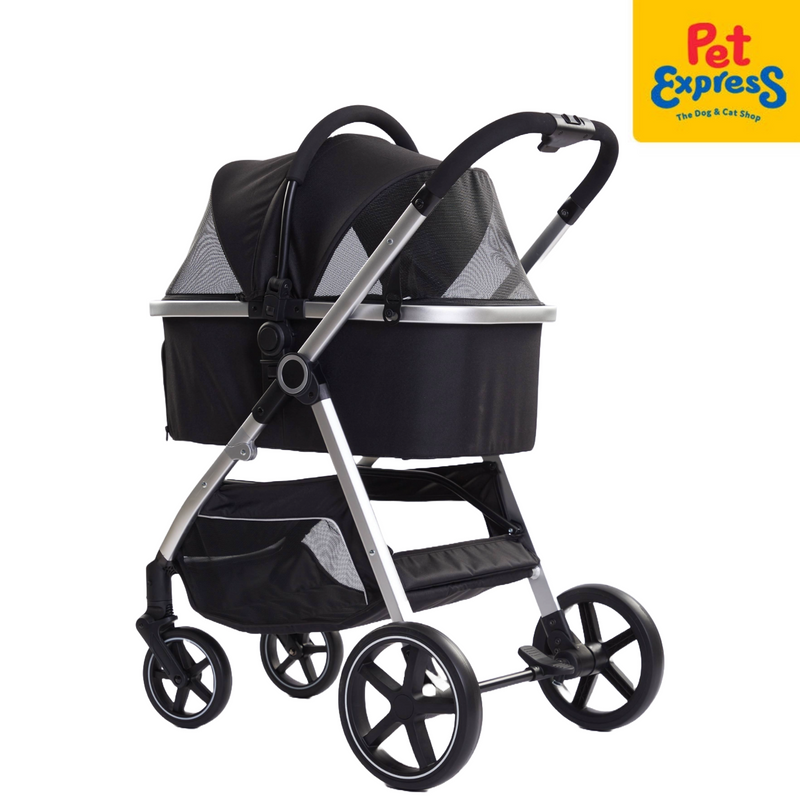 Pet Pals Pram 2-in-1 Pet Stroller Black