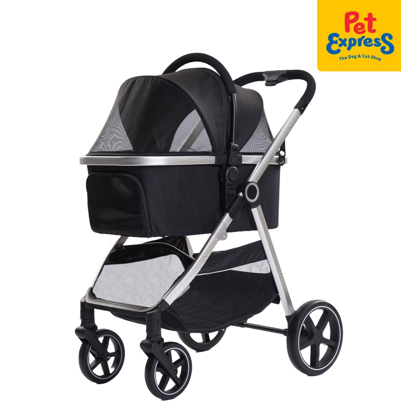 Pet Pals Pram 2-in-1 Pet Stroller Black