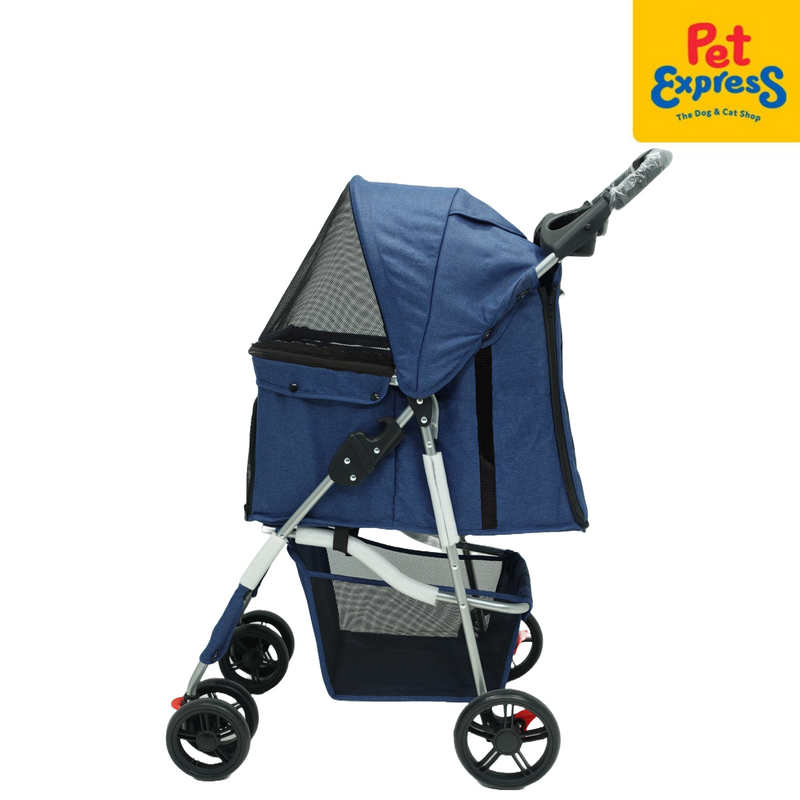 Pet Pals 4 Wheel Pet Stroller Blue