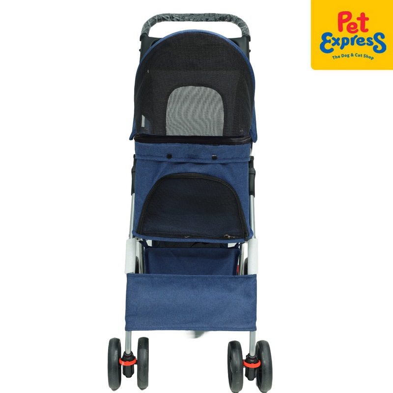 Pet Pals 4 Wheel Pet Stroller Blue