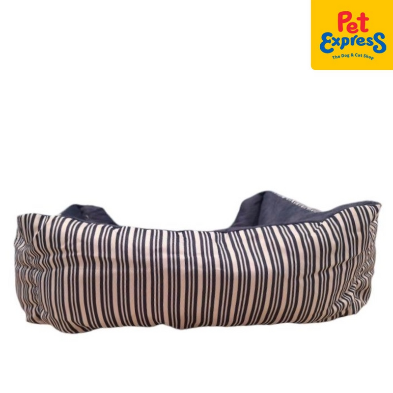 Pet Express Rectangular Stripes Pet Bed Large Blue 61x14x52cm