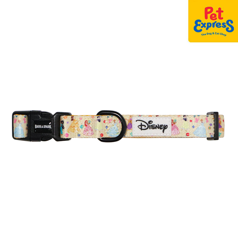 Bark and Spark Disney Princess Dancing Dog Collar Small Yellow