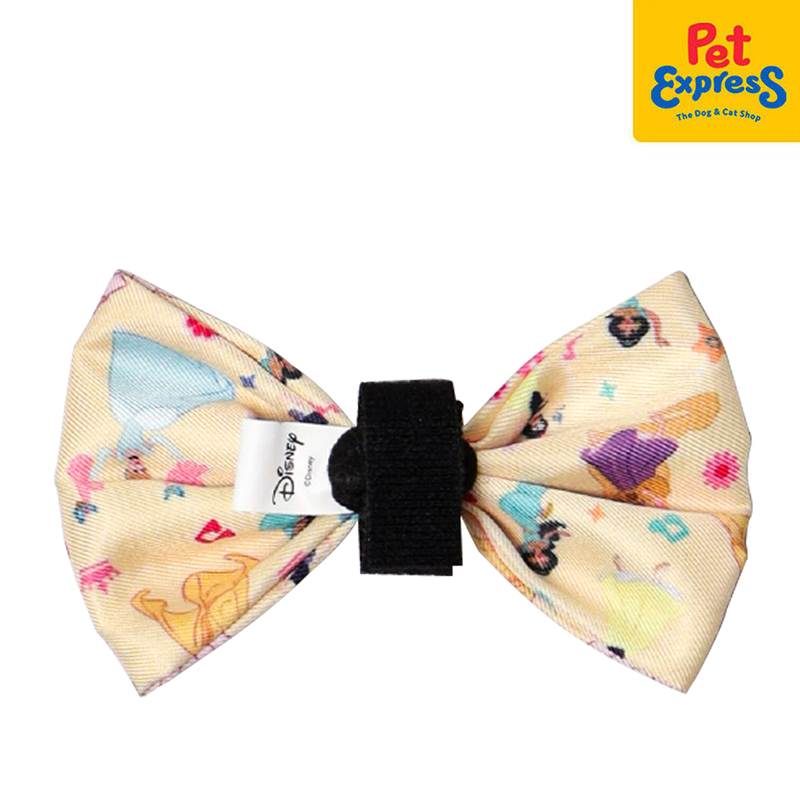 Bark and Spark Disney Princess Dancing Dog Bow Tie Medium Yellow