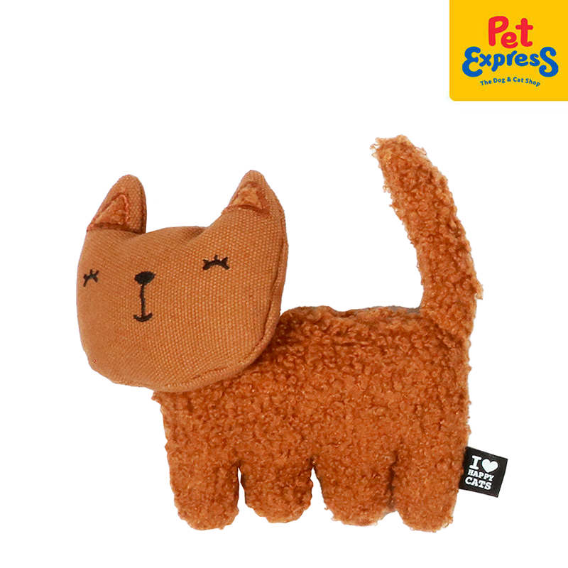 [FOR PRE-ORDER] I Love Happy Cats Zoey - Refillable Cat Kicking Cat Toy Brown