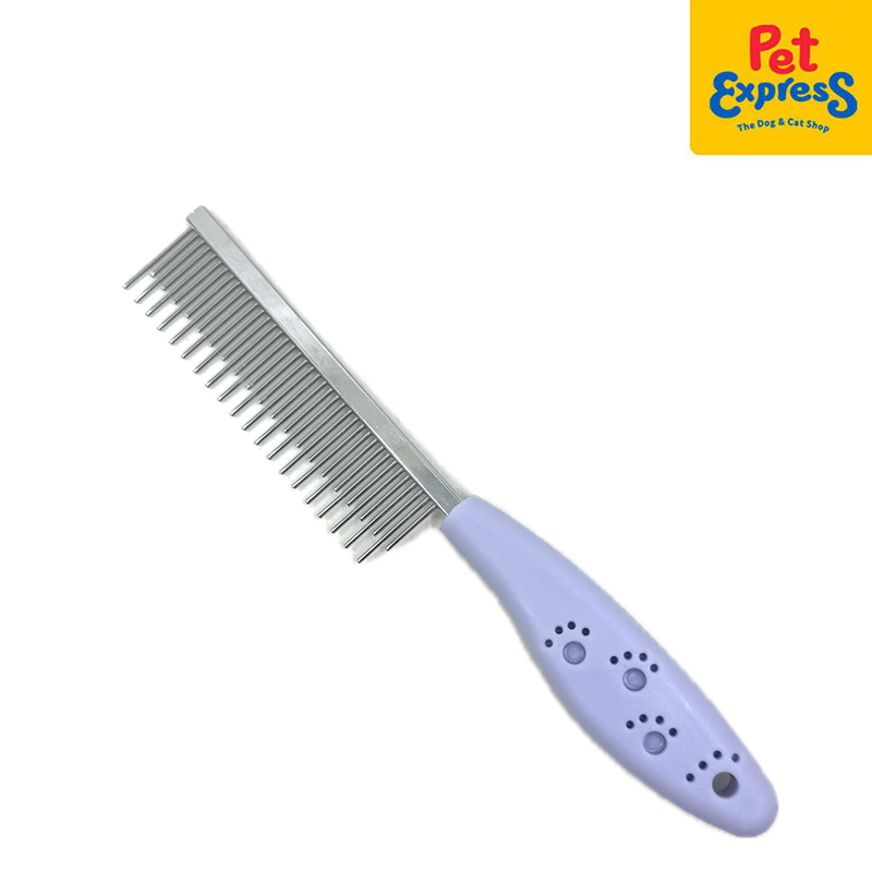 Lucky Dog Steel Pet Comb Periwinkle