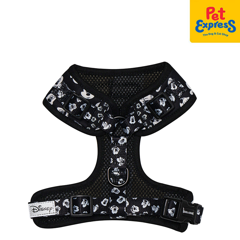 Bark and Spark Mickey Mouse Dog Harness Double Extra Small Black and White