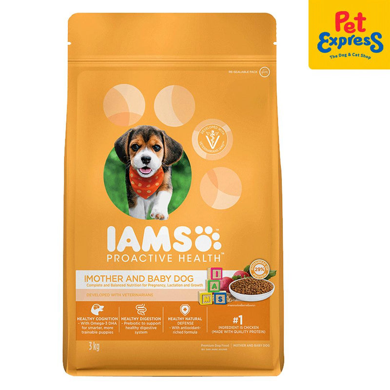 IAMS Mother and Baby Dry Dog Food 3kg (EXPIRATION DATE: February 11, 2025)