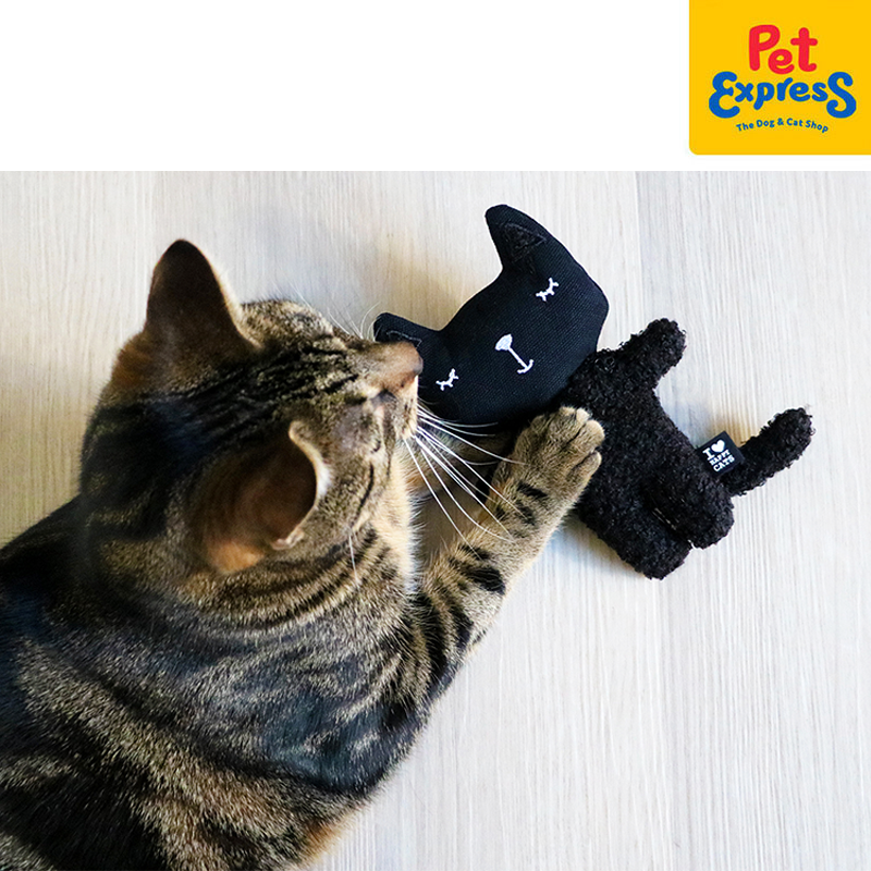 [FOR PRE-ORDER] I Love Happy Cats Zeno - Refillable Cat Kicking Cat Toy Black