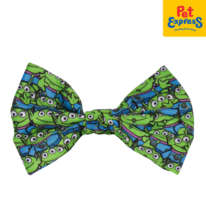 Bark and Spark Toy Story Aliens Dog Bow Tie Medium Green