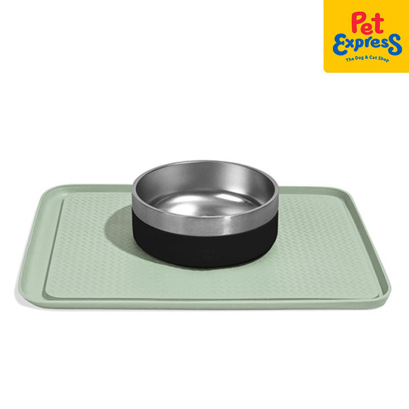 Zee.Mat Sage Dog Bowl Mat