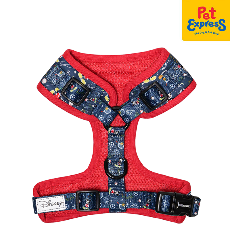 Bark and Spark Team Mickey Dog Harness Small Blue