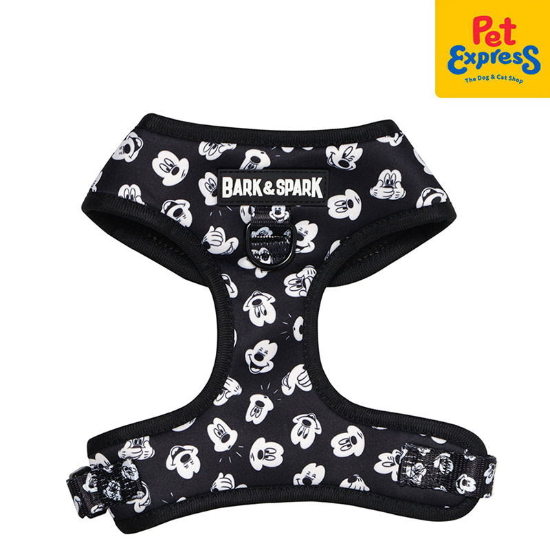 Bark and Spark Mickey Mouse Dog Harness Extra Large Black and White