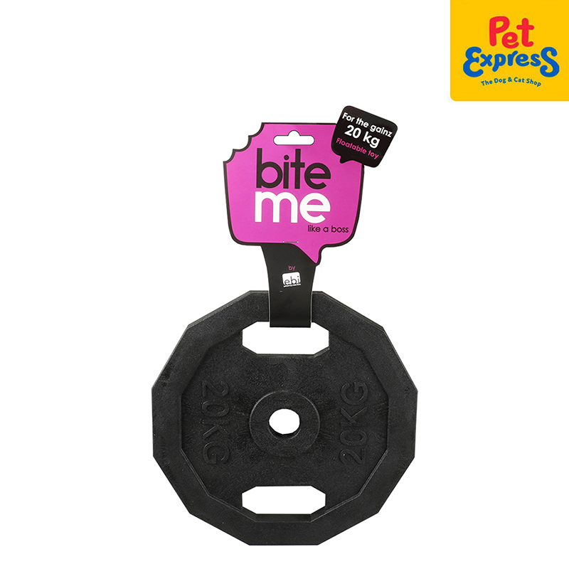 [FOR PRE-ORDER] Bite Me For the Gainz - Barbell Dog Toy Black