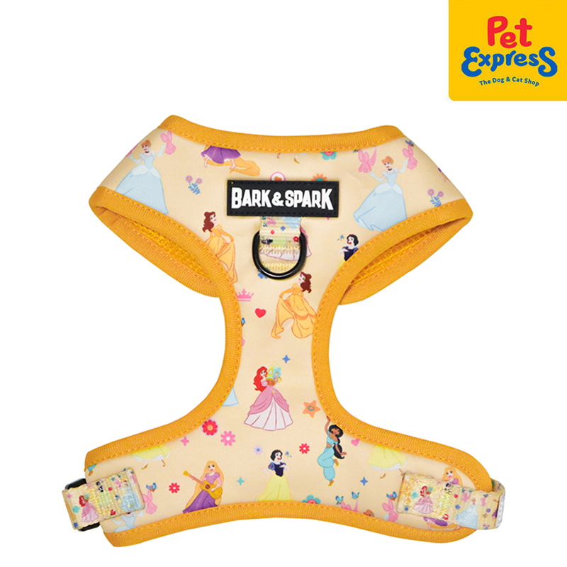 Bark and Spark Disney Princess Dancing Dog Harness Extra Large Yellow