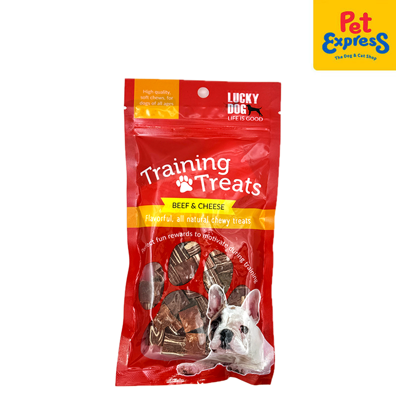 Lucky Dog Training Treats Beef and Cheese (Cube Marble) Dog Treats 110g