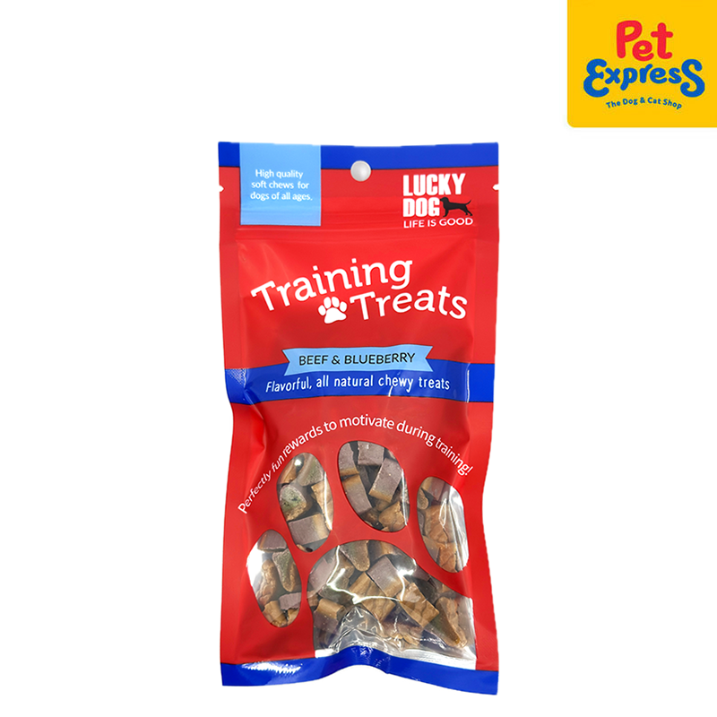 Lucky Dog Training Treats Beef and Blueberry Dog Treats 110g