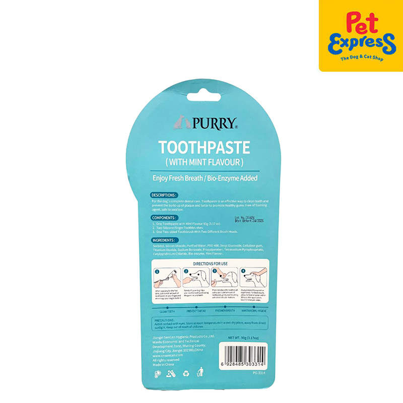 Purry Mint Dental Care Kit (Toothpaste and Toothbrush) 90g