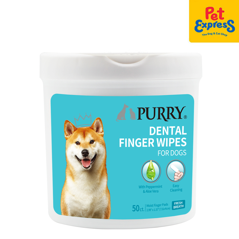 Purry Dental Finger Wipes for Dogs 50s