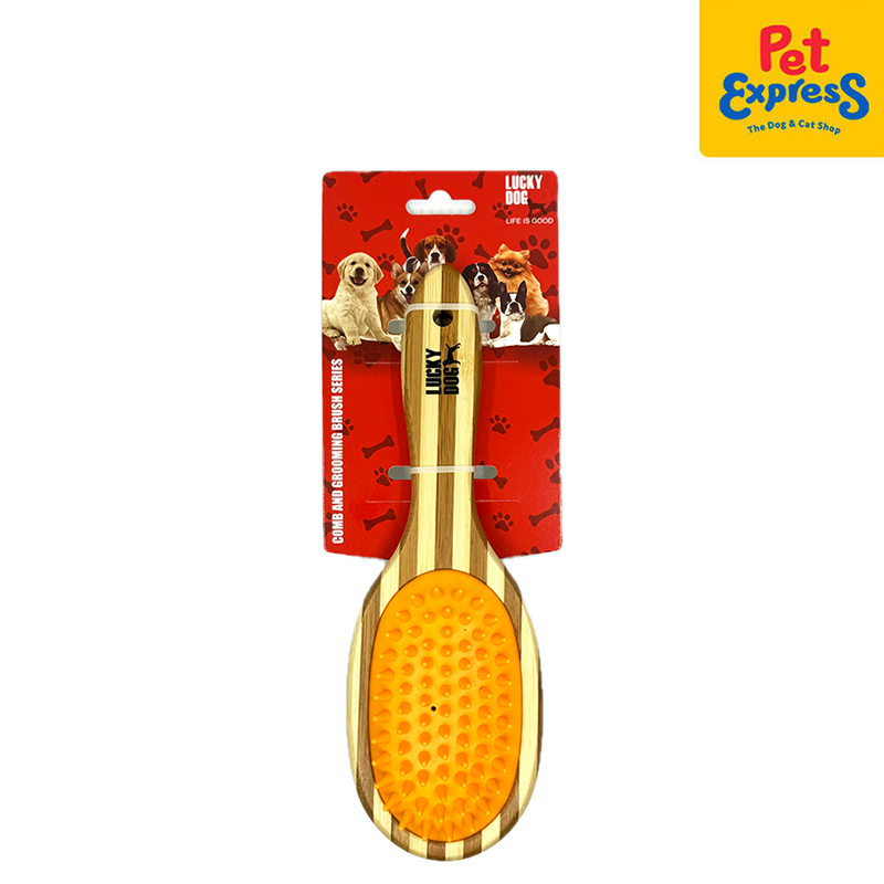 Lucky Dog Dual Side Bamboo Pet Brush