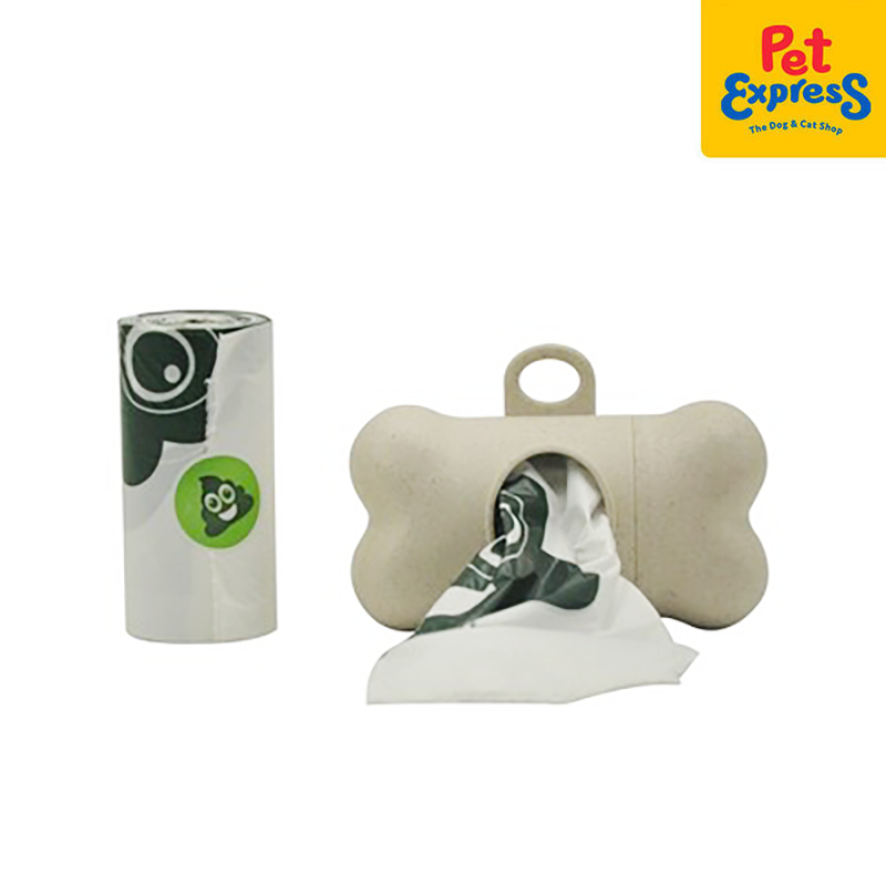 M-Pets Poo Bamboo Waste Bag Dispenser