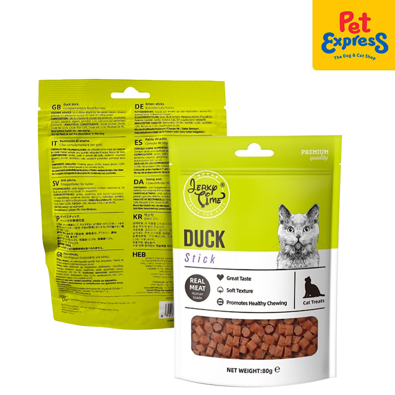 Jerky Time Duck Stick Cat Treats 80g